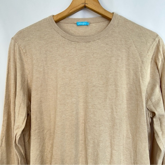 J. Mclaughlin Sweater Mens XL Cashmere Blend Crewneck Pullover Brown Tan - Picture 2 of 12